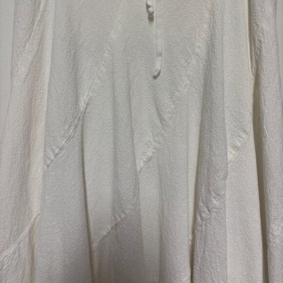 BEAUTIFUL BREEZE OF CALIFORNIA Women's Maxi Flowing White Skirt w/Swirl. Sz. L - Picture 4 of 5